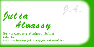 julia almassy business card